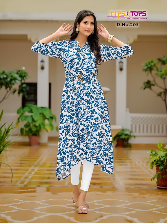 Tips And Tops Grassy Vol-2 Wholesale Heavy Reyon Print A Line Long Kurtis