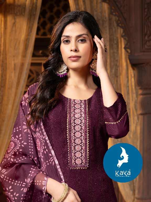 Kaya Kenzer Wholesale 3 Piece Straight Cut Work Concept Salwar Suits