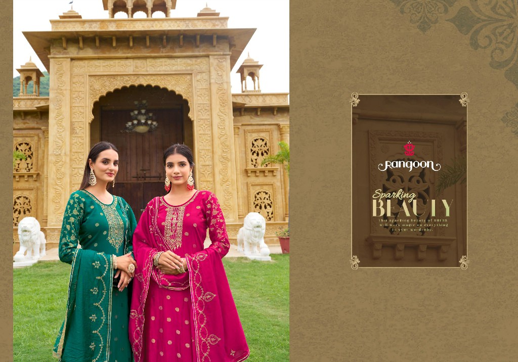 Rangoon Tapsee Wholesale Muslin Jacquard With Fancy Work Readymade Suits