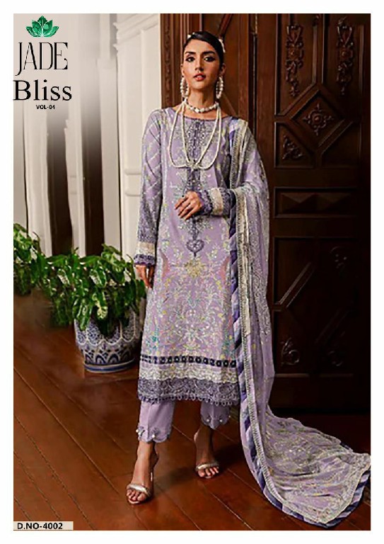 Jade Bliss Vol-4 Wholesale Pure Cotton Karachi Style Dress Material