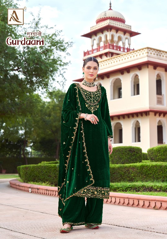 Alok Gurdaani Wholesale Premium Velvet Designer Work Winter Dress Material