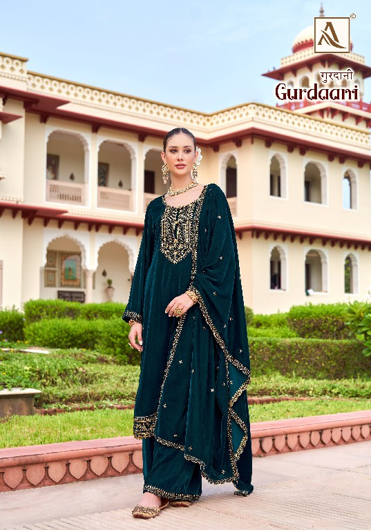 Alok Gurdaani Wholesale Premium Velvet Designer Work Winter Dress Material