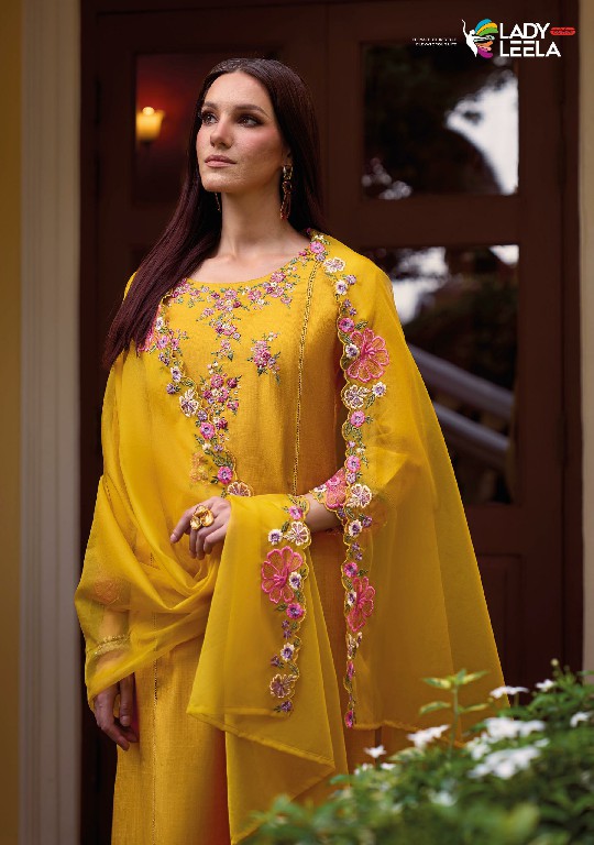 LADY LEELA SHIDDAT VOL 3 DESIGNER EMBROIDERY WORK FULL STITCH TOP BOTTOM DUPATTA