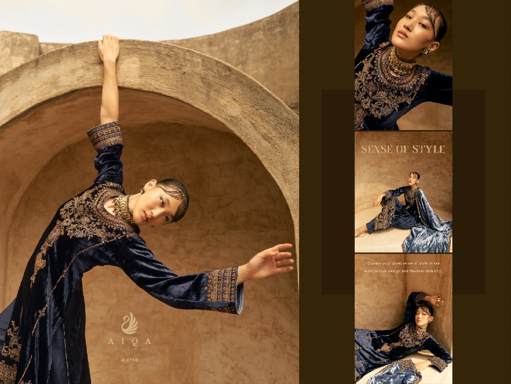 AIQA Shaina Wholesale Pure Velvet With Fancy Work Winter Collection