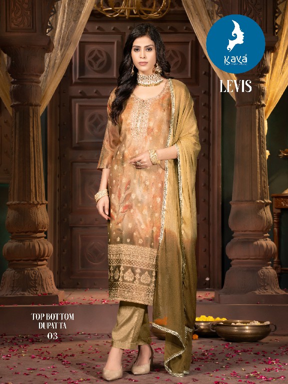 levis by kaya chanderi silk churidar classic full stitch plus size salwar suit