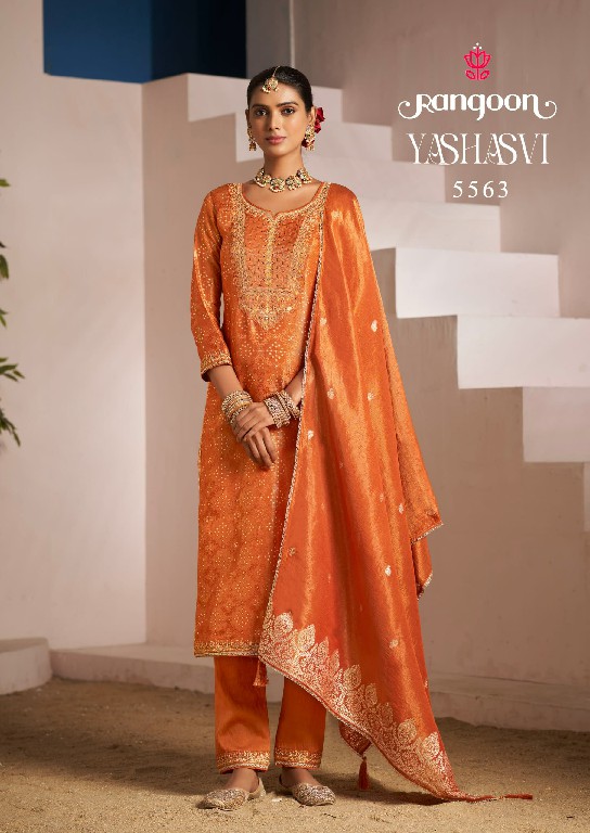 Rangoon Yashasvi Wholesale Pure Viscose Simmer Jacquard Readymade Suits