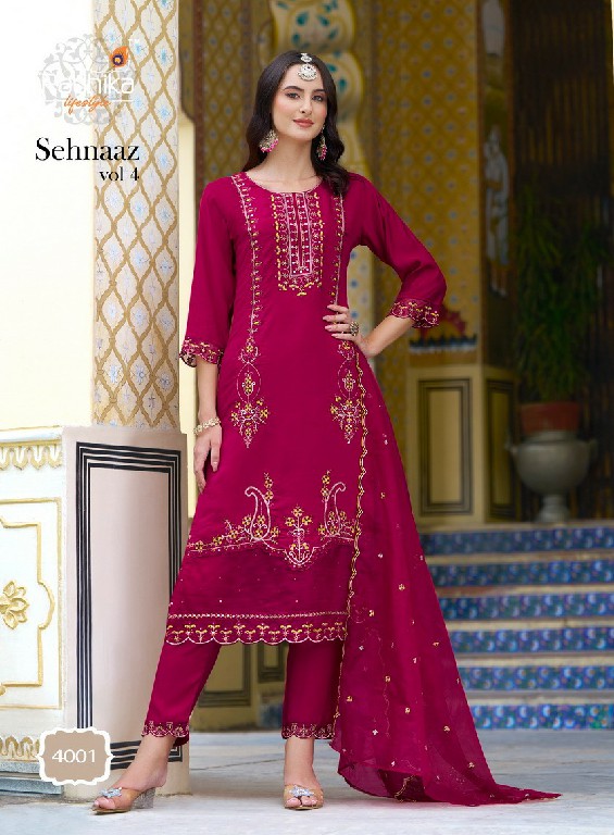 Radhika Sehnaaz Vol-4 Wholesale Kurti Pant With Dupatta