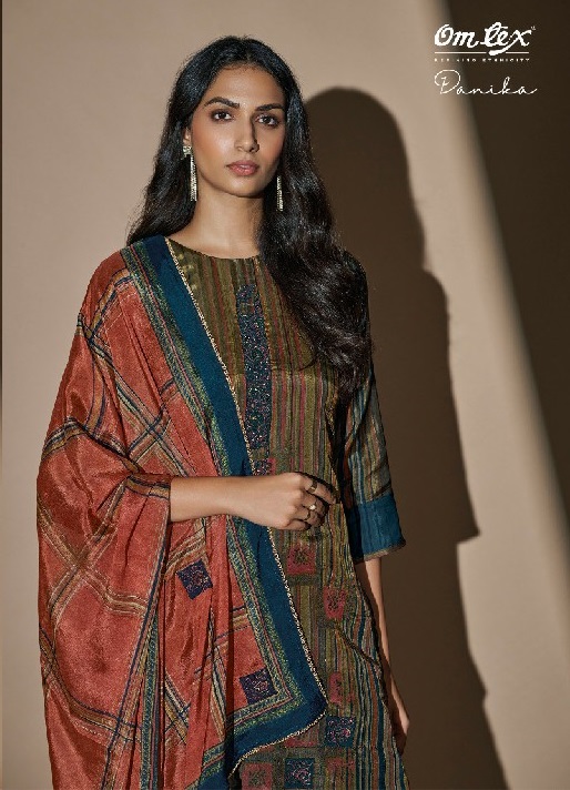 Omtex Danika Wholesale Pariaza Silk With Patchwork Dress