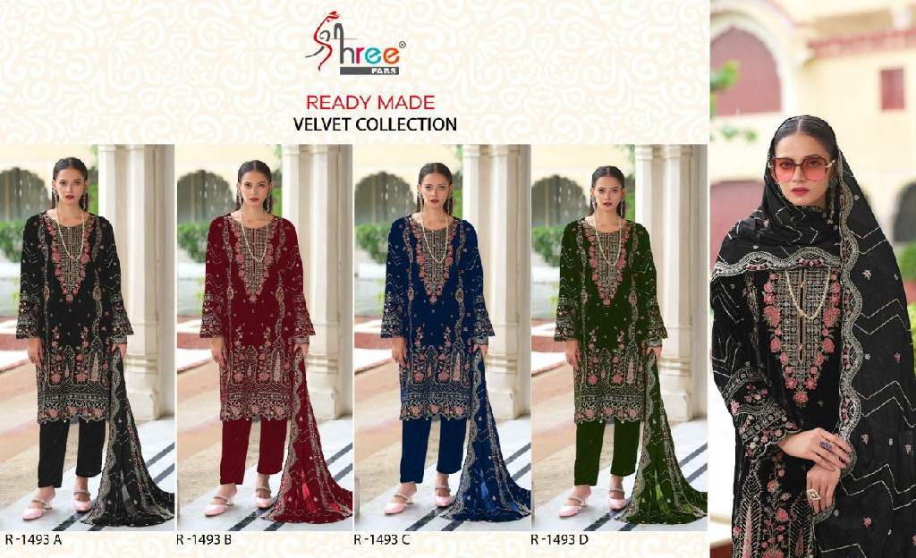 Shree Fabs R-1493 Wholesale Readymade Indian Pakistani Salwar Suits