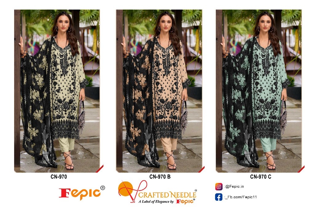 Fepic Crafted Needle CN-970 Wholesale Readymade Indian Pakistani Suits