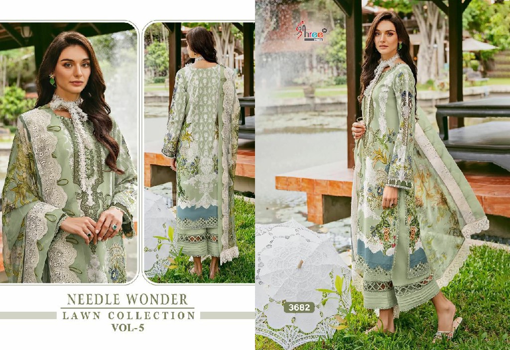 Shree Fabs Needle Wonder Lawn Collection Vol-5 Wholesale Indian Pakistani Suits