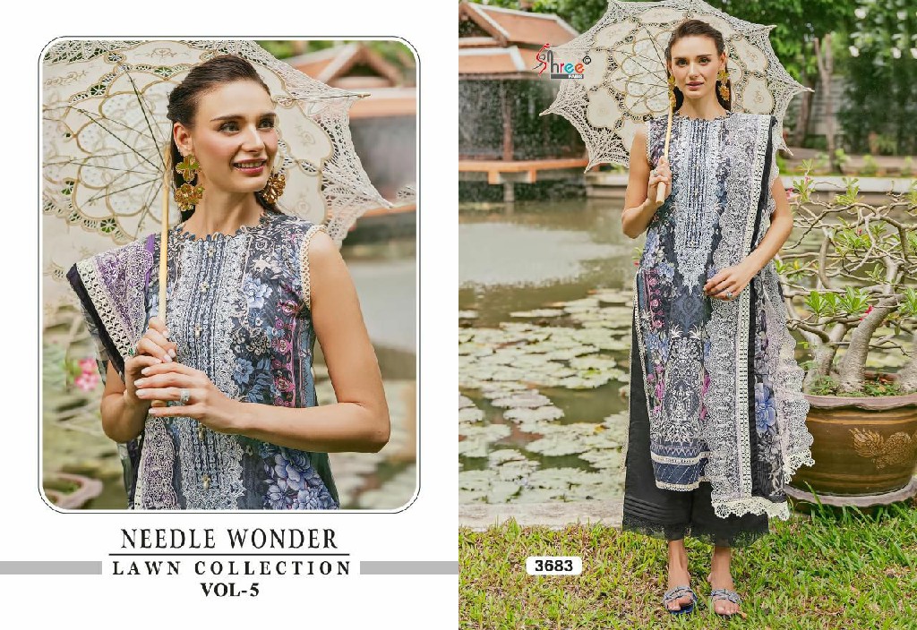 Shree Fabs Needle Wonder Lawn Collection Vol-5 Wholesale Indian Pakistani Suits