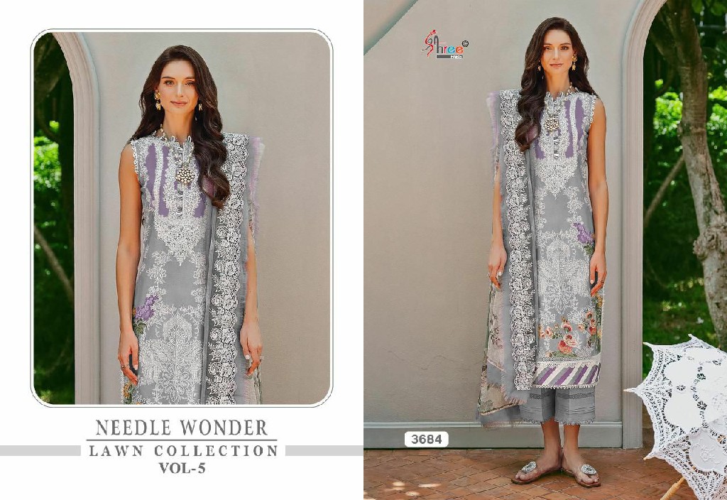 Shree Fabs Needle Wonder Lawn Collection Vol-5 Wholesale Indian Pakistani Suits