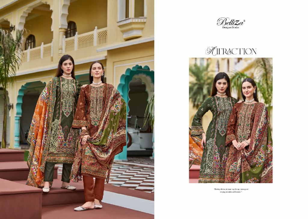 BELLIZA DESIGNER NAIRA VOL 71 COTTON DIGITAL PRINTS MODERN PAKISTANI DRESS