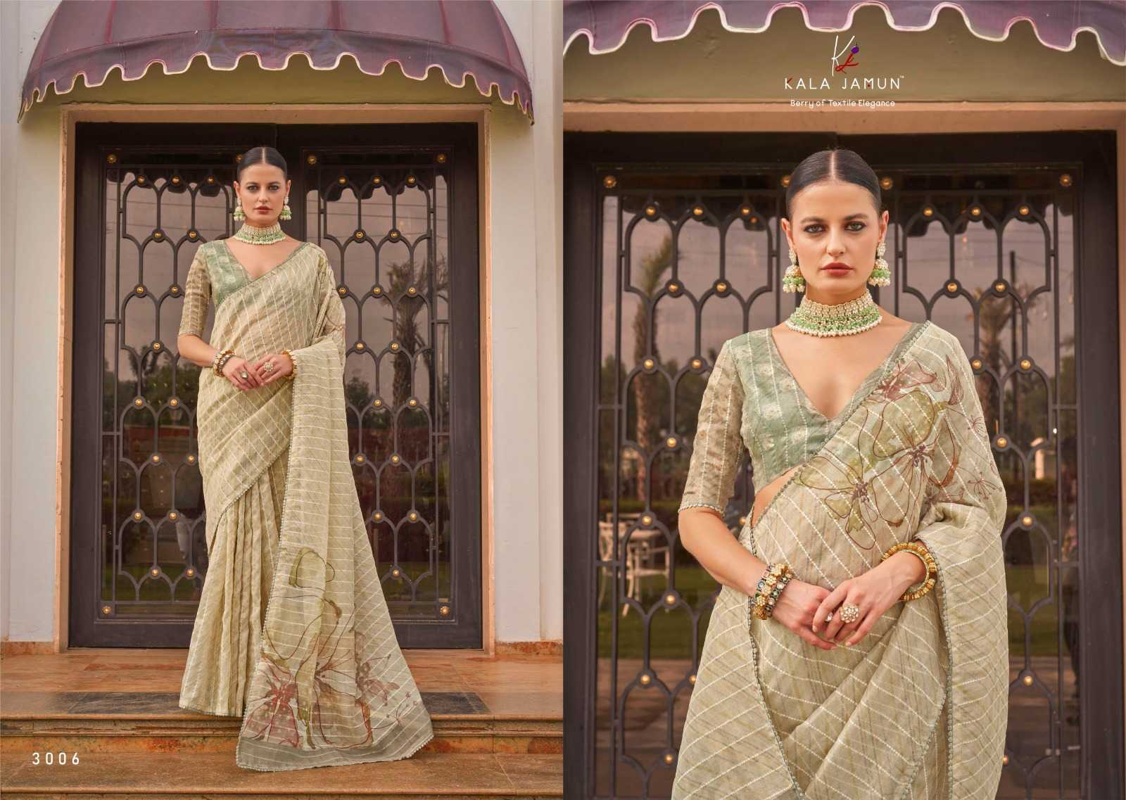 luxuria by kala jamun 3001- 3007 tissue jari work best saree online