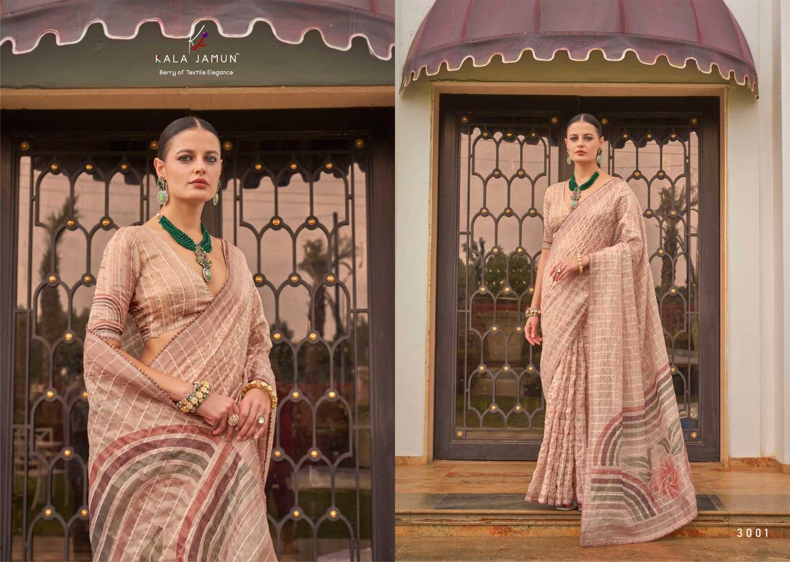 luxuria by kala jamun 3001- 3007 tissue jari work best saree online