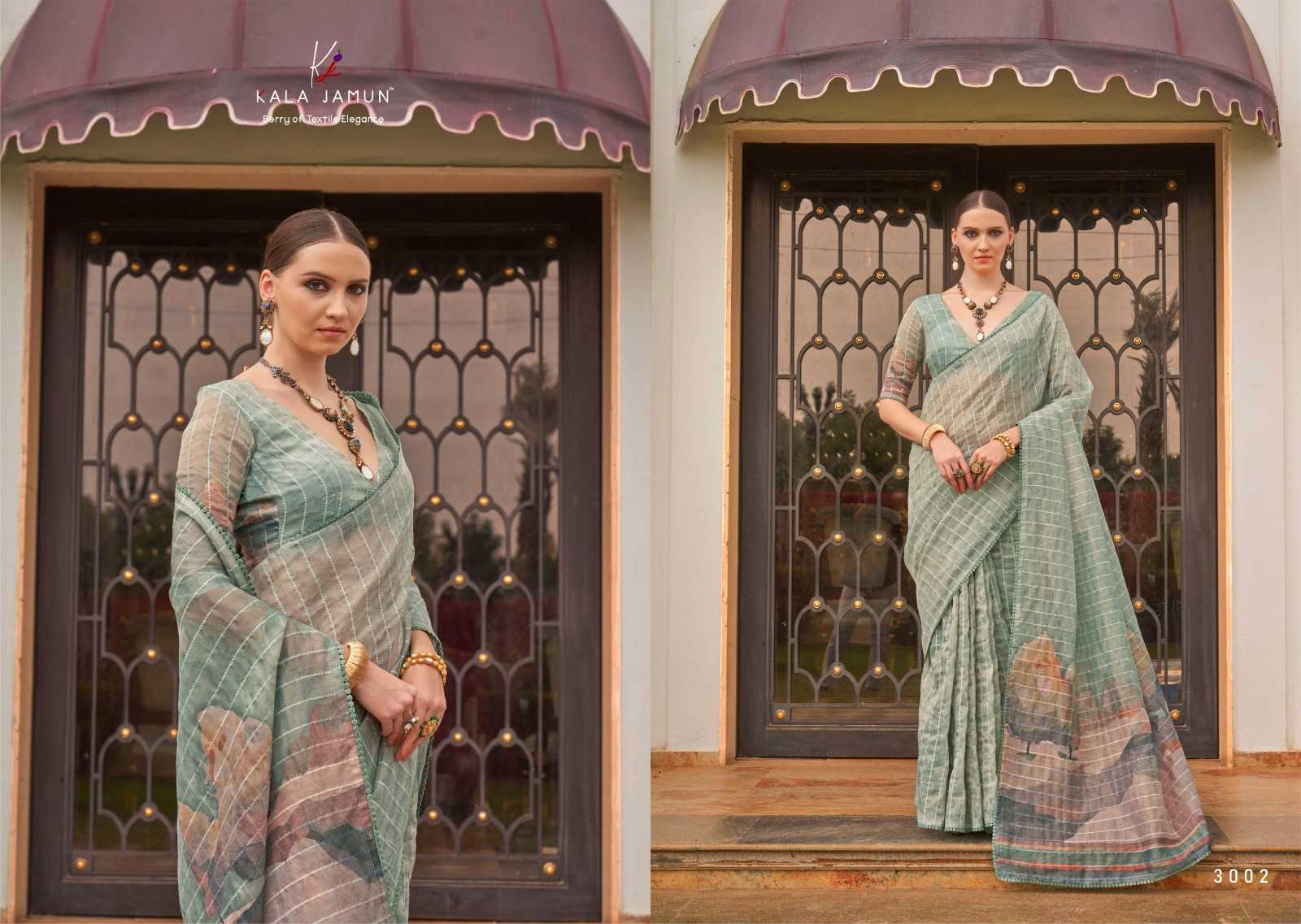 luxuria by kala jamun 3001- 3007 tissue jari work best saree online