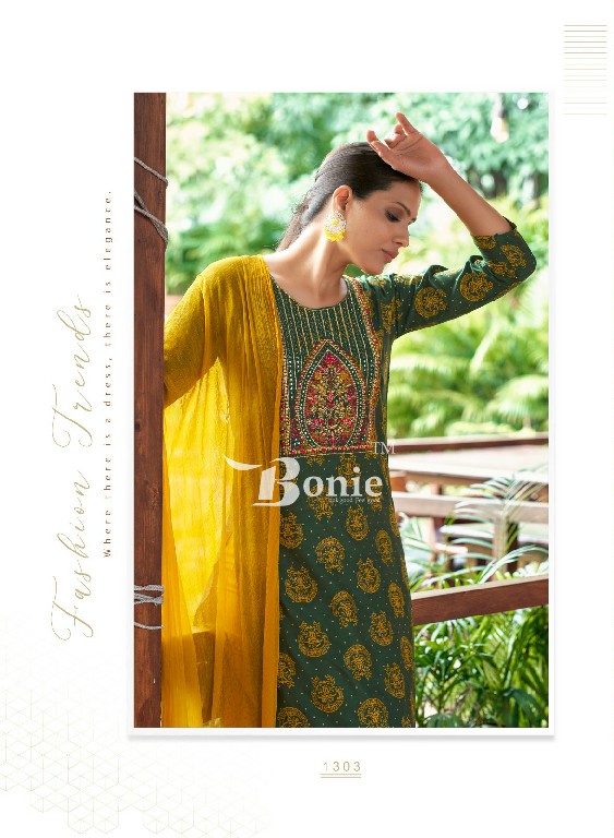 fiana vol 13 by bonie readymade rayon kurti skirt with dupatta