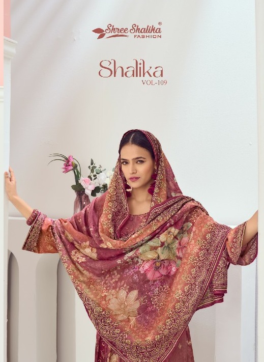 Shree Shalika Shalika Vol-109 Wholesale Lawn Cotton With Embroidery Work Salwar Suits