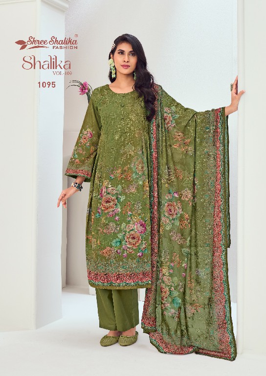 Shree Shalika Shalika Vol-109 Wholesale Lawn Cotton With Embroidery Work Salwar Suits