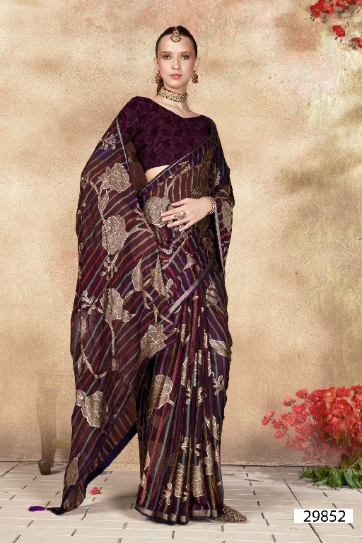 Vallabhi Archie Wholesale Floral Printed Indian Sarees