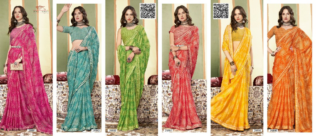 Vallabhi Aaliyah Wholesale Georgette Indian Sarees