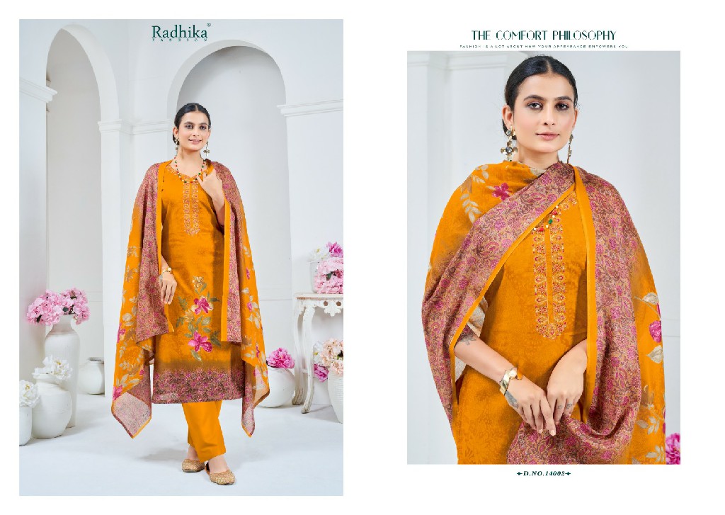 Radhika Azara Fulkari Wholesale Pure Lawn With Fancy Embroidery Dress Material