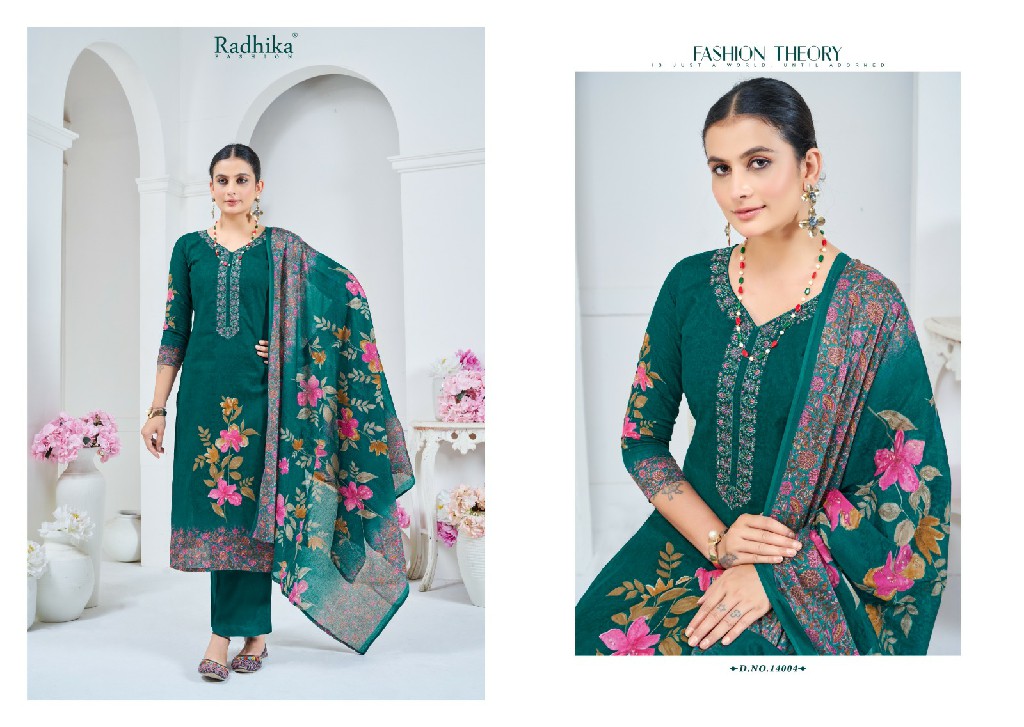 Radhika Azara Fulkari Wholesale Pure Lawn With Fancy Embroidery Dress Material