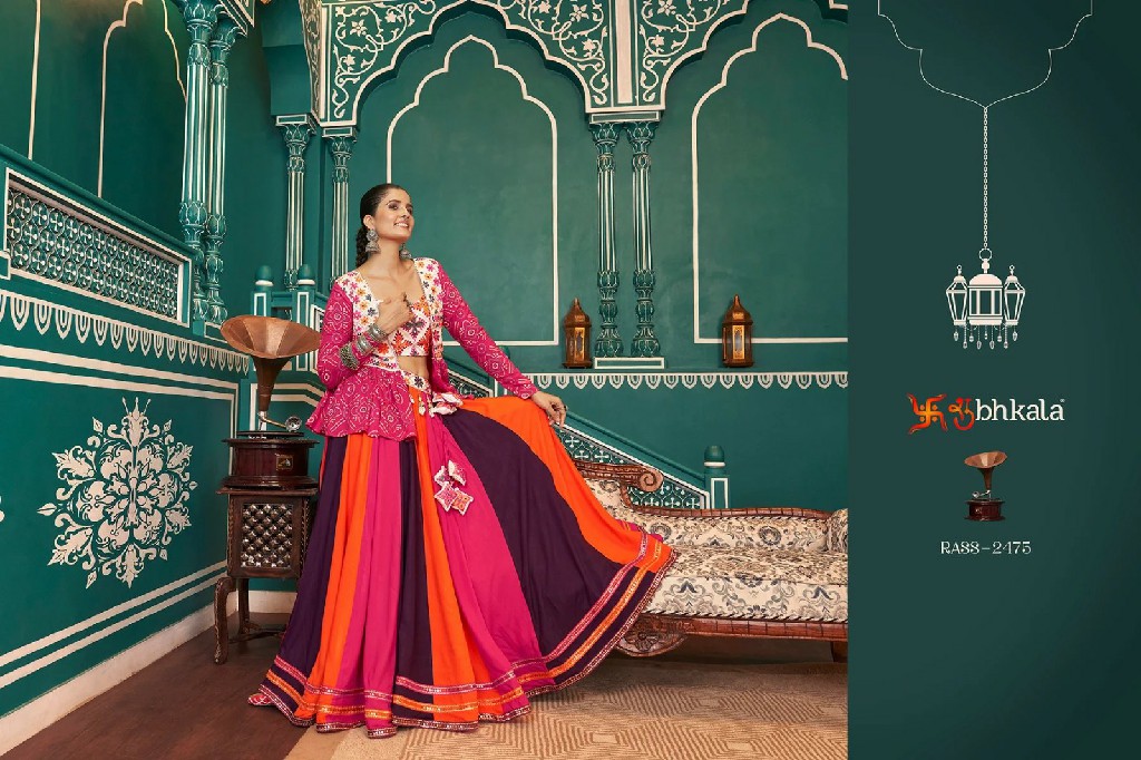 Shubhkala Raas Vol-18 Wholesale Festival Wear Stitched Navratri Collection Jacket Style Chaniya Choli Collection