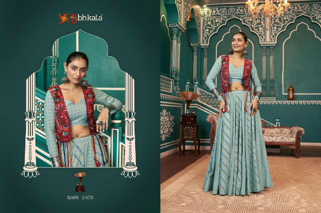 Shubhkala Raas Vol-18 Wholesale Festival Wear Stitched Navratri Collection Jacket Style Chaniya Choli Collection