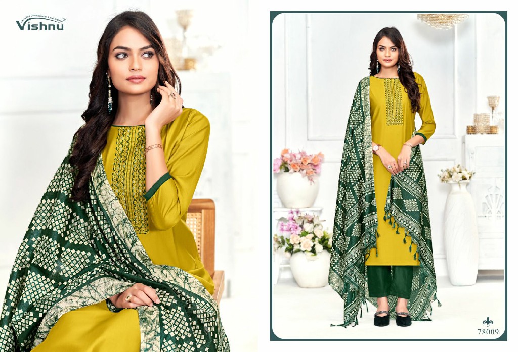 VIshnu Evanka Vol-9 Wholesale Roman Silk Fabrics Dress Material