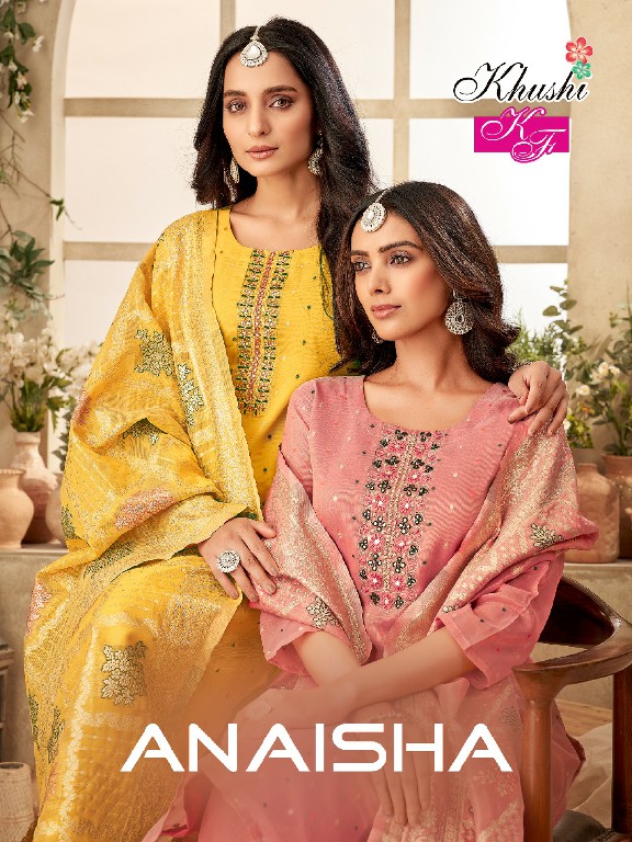 Khushi Anaisha Wholesale Kurti Pent Dupatta Set Handwork Suits