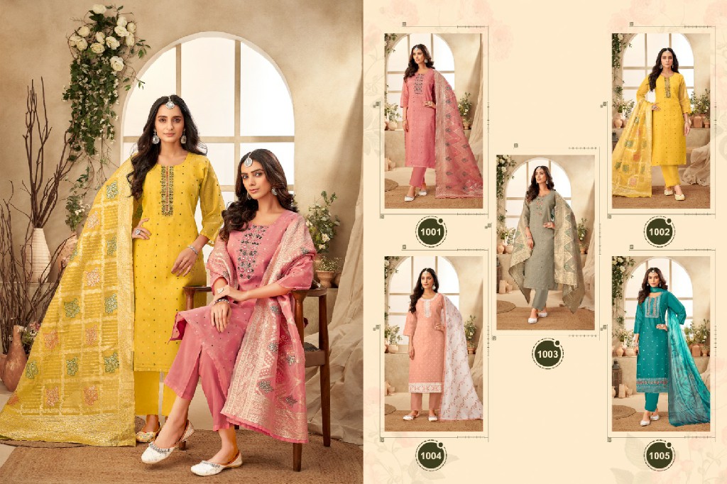 Khushi Anaisha Wholesale Kurti Pent Dupatta Set Handwork Suits