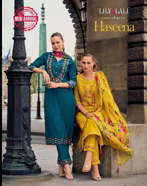 Lily And Lali Haseena Wholesale Kurtis With Pant And Dupatta Readymade Collection