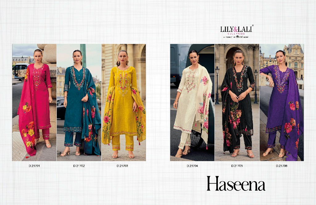 Lily And Lali Haseena Wholesale Kurtis With Pant And Dupatta Readymade Collection