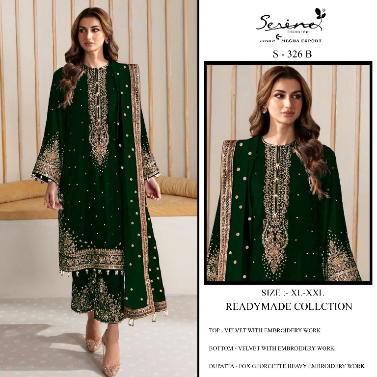 Serine S-326 Wholesale Velvet Readymade Indian Pakistani Salwar Suits