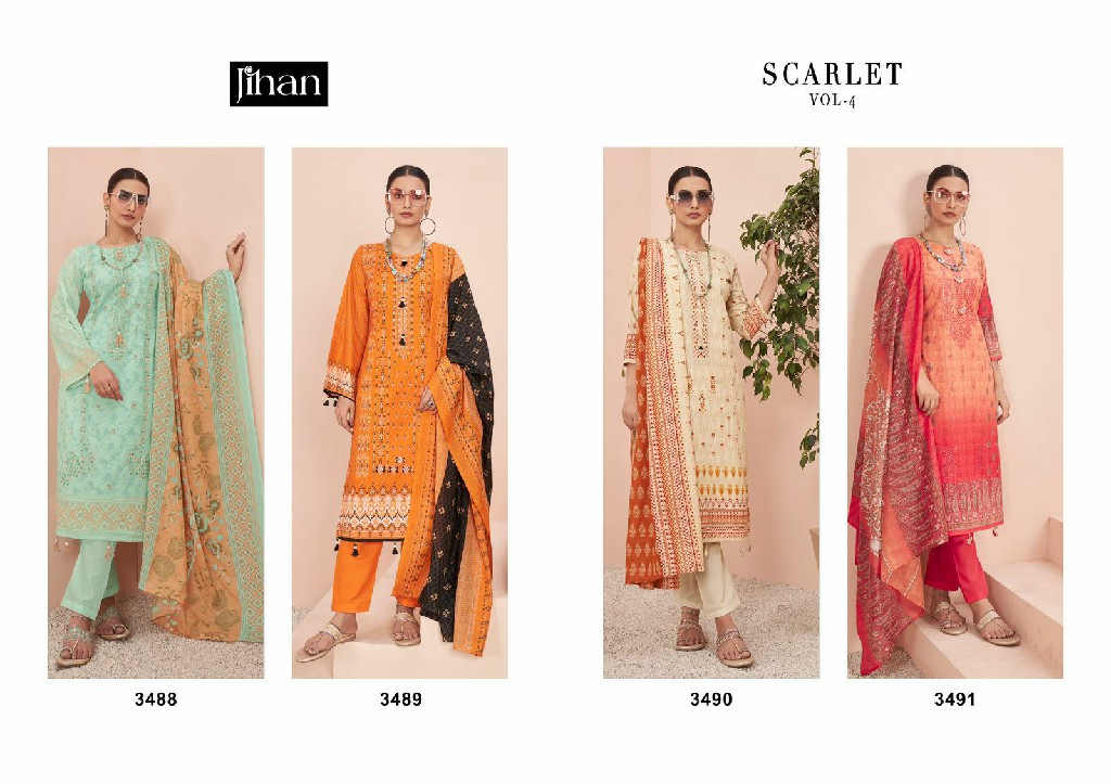 Jihan Scarlet Vol-4 Wholesale Indian Pakistani Salwar Suits