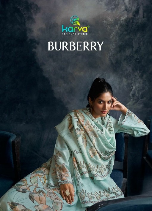 Karva Burberry Wholesale Viscose Pashmina Winter Dress Material