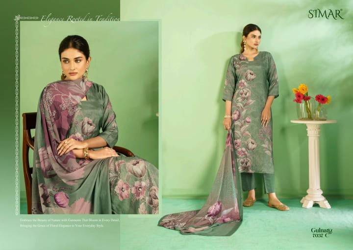 Glossy Simar Gulnaaz Wholesale Pure Lea Silk With Handwork Suits