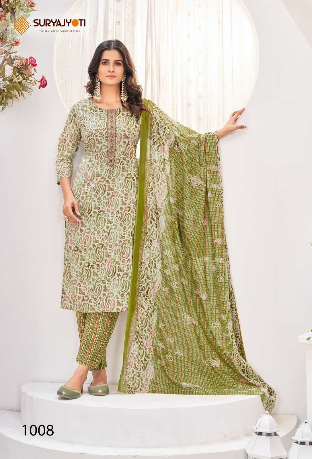 nikhar vol 10 by suryajyoti cotton print readymade salwar suit