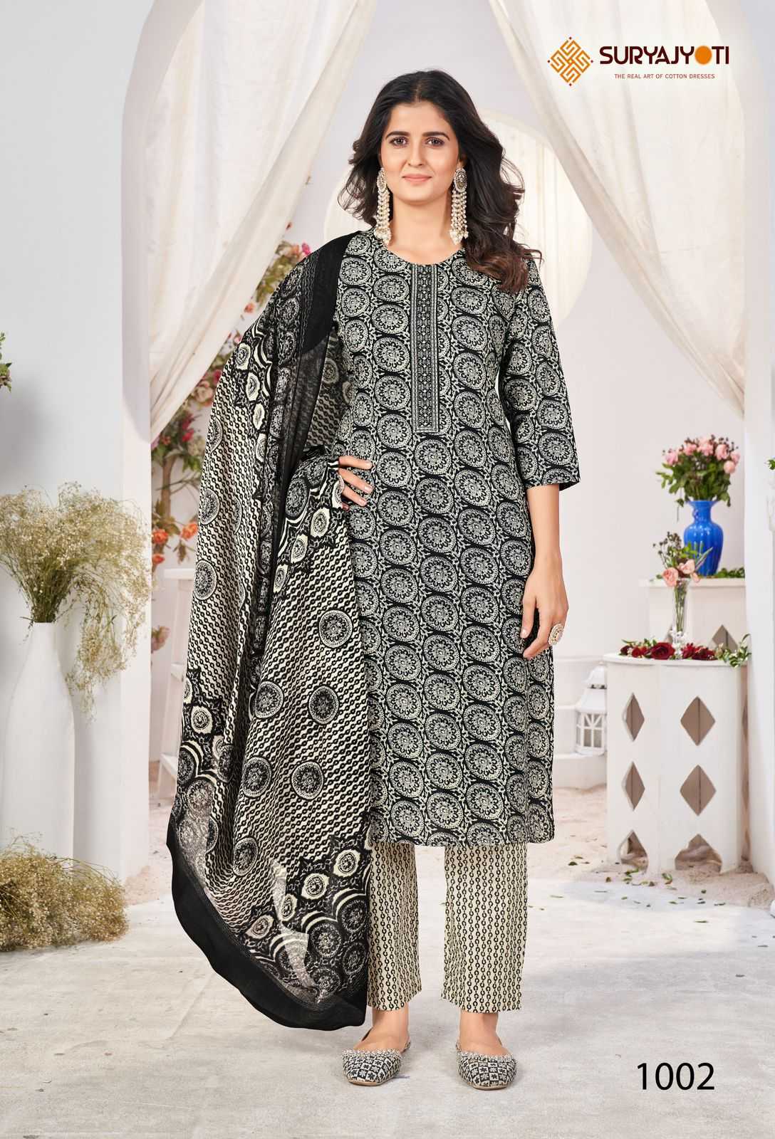 nikhar vol 10 by suryajyoti cotton print readymade salwar suit