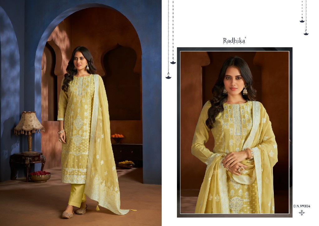 banarasi adha by azara radhika cotton jacquard stylish dress material