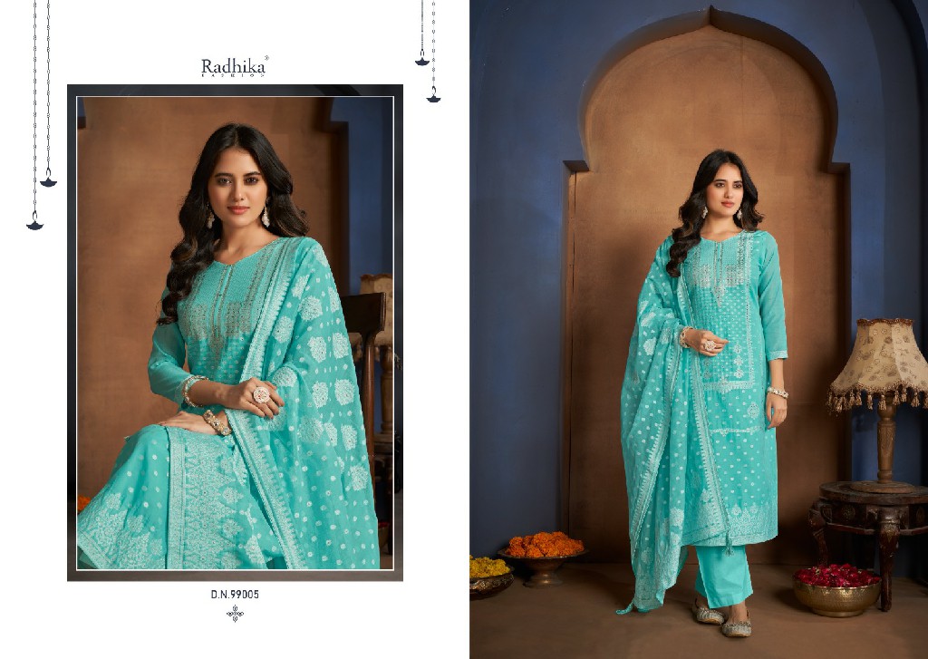 banarasi adha by azara radhika cotton jacquard stylish dress material