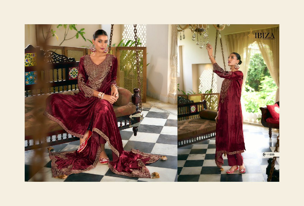 korgen by ibiza viscose velvet designer winter Salwar Suits