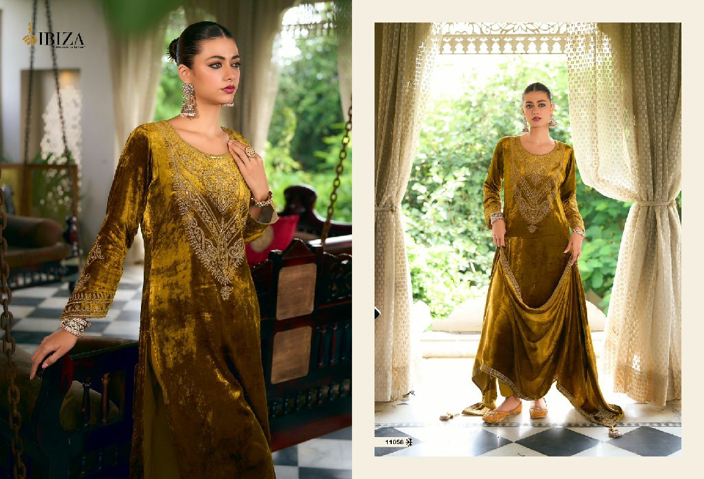 korgen by ibiza viscose velvet designer winter Salwar Suits