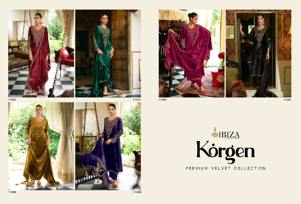 korgen by ibiza viscose velvet designer winter Salwar Suits