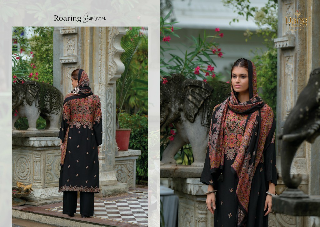 Rang Fashion Nishqa Wholesale Pure Wool Print With Hand And Kont Work Winter Suits