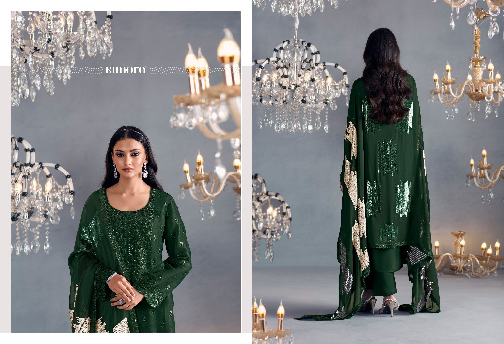 Kimora Heer -46 Hazel Wholesale Pure Russian Silk Party Wear Indian Suits