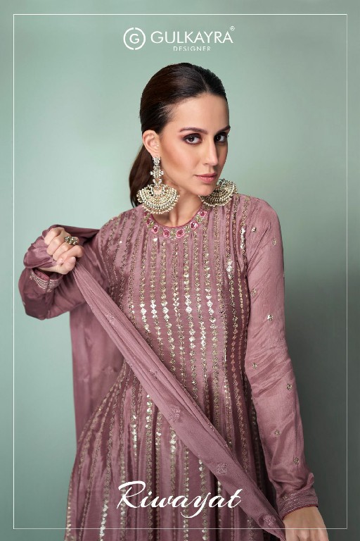 Gulkayra Riwayat Wholesale Real Chinon Free Size Stitched Suits