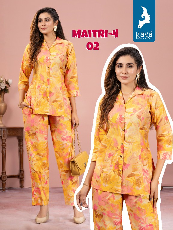 Kaya Maitri Vol-4 Wholesale 2 Piece Cord Set Collection